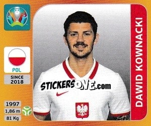 Cromo Dawid Kownacki - UEFA Euro 2020 Tournament Edition. 678 Stickers version - Panini