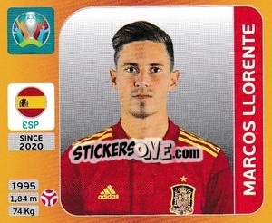 Sticker Marcos Llorente - UEFA Euro 2020 Tournament Edition. 678 Stickers version - Panini