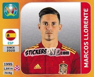 Sticker Marcos Llorente - UEFA Euro 2020 Tournament Edition. 678 Stickers version n. 516x - Panini