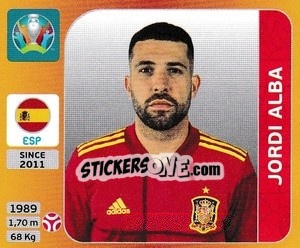 Cromo Jordi Alba - UEFA Euro 2020 Tournament Edition. 678 Stickers version - Panini