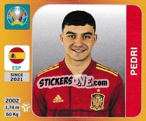Sticker Pedri - UEFA Euro 2020 Tournament Edition. 678 Stickers version - Panini
