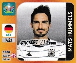 Cromo Mats Hummels - UEFA Euro 2020 Tournament Edition. 678 Stickers version - Panini