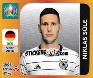 Sticker Niklas Süle - UEFA Euro 2020 Tournament Edition. 678 Stickers version n. 612x - Panini