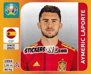 Sticker Aymeric Laporte - UEFA Euro 2020 Tournament Edition. 678 Stickers version - Panini