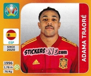 Sticker Adama Traoré - UEFA Euro 2020 Tournament Edition. 678 Stickers version - Panini