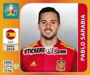 Sticker Pablo Sarabia - UEFA Euro 2020 Tournament Edition. 678 Stickers version n. A9 - Panini