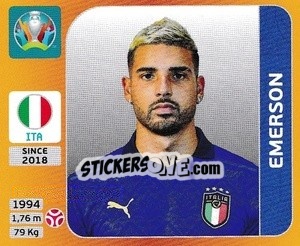 Figurina Emerson Palmieri - UEFA Euro 2020 Tournament Edition. 678 Stickers version - Panini