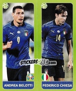 Sticker Andrea Belotti / Federico Chiesa - UEFA Euro 2020 Tournament Edition. 678 Stickers version n. 37 - Panini