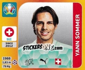 Sticker Yann Sommer - UEFA Euro 2020 Tournament Edition. 678 Stickers version - Panini