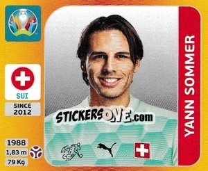 Sticker Yann Sommer - UEFA Euro 2020 Tournament Edition. 678 Stickers version n. 45 - Panini