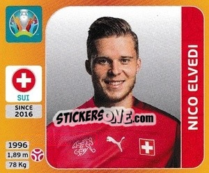 Sticker Nico Elvedi - UEFA Euro 2020 Tournament Edition. 678 Stickers version n. 48 - Panini