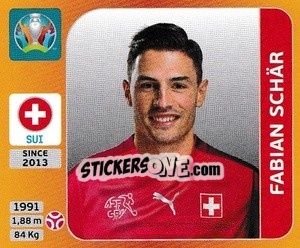 Sticker Fabian Schär - UEFA Euro 2020 Tournament Edition. 678 Stickers version n. 51 - Panini