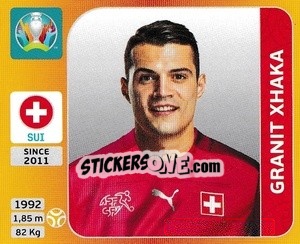 Sticker Granit Xhaka - UEFA Euro 2020 Tournament Edition. 678 Stickers version - Panini