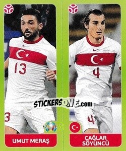 Sticker Umut Meras / Caglar Söyüncü - UEFA Euro 2020 Tournament Edition. 678 Stickers version - Panini