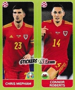 Figurina Chris Mepham / Connor Roberts - UEFA Euro 2020 Tournament Edition. 678 Stickers version - Panini