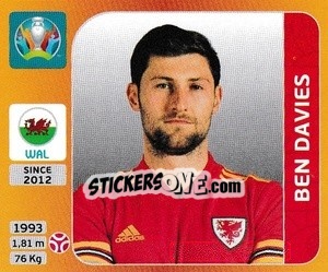 Cromo Ben Davies - UEFA Euro 2020 Tournament Edition. 678 Stickers version - Panini