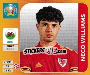 Sticker Neco Williams - UEFA Euro 2020 Tournament Edition. 678 Stickers version n. 107 - Panini