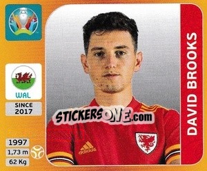Sticker David Brooks - UEFA Euro 2020 Tournament Edition. 678 Stickers version n. 110 - Panini