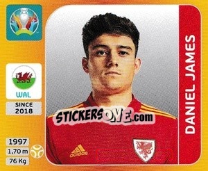 Figurina Daniel James - UEFA Euro 2020 Tournament Edition. 678 Stickers version - Panini