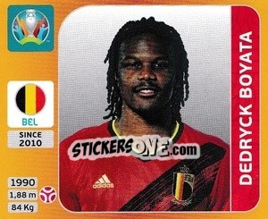 Sticker Dedryck Boyata - UEFA Euro 2020 Tournament Edition. 678 Stickers version - Panini