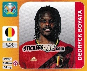 Sticker Dedryck Boyata - UEFA Euro 2020 Tournament Edition. 678 Stickers version n. 127 - Panini