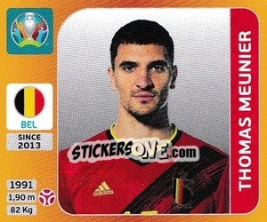 Sticker Thomas Meunier - UEFA Euro 2020 Tournament Edition. 678 Stickers version - Panini