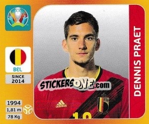 Sticker Dennis Praet - UEFA Euro 2020 Tournament Edition. 678 Stickers version n. 133 - Panini