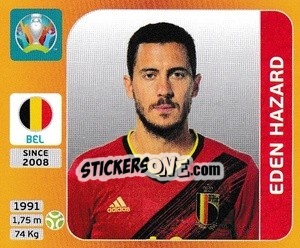 Sticker Eden Hazard - UEFA Euro 2020 Tournament Edition. 678 Stickers version n. 140 - Panini