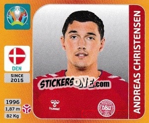 Figurina Andreas Christensen - UEFA Euro 2020 Tournament Edition. 678 Stickers version - Panini