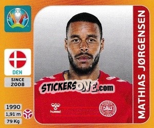 Figurina Mathias Jørgensen - UEFA Euro 2020 Tournament Edition. 678 Stickers version - Panini