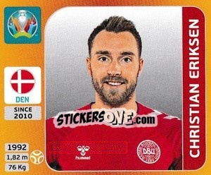 Sticker Christian Eriksen - UEFA Euro 2020 Tournament Edition. 678 Stickers version n. 167 - Panini