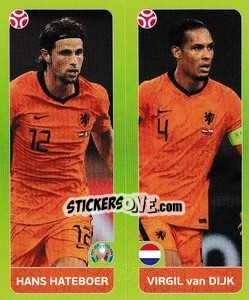 Sticker Hans Hateboer / Virgil van Dijk - UEFA Euro 2020 Tournament Edition. 678 Stickers version n. 264 - Panini