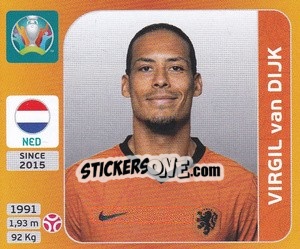 Figurina Virgil van Dijk - UEFA Euro 2020 Tournament Edition. 678 Stickers version - Panini