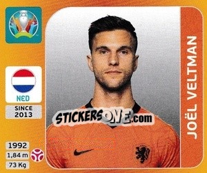Cromo Joel Veltman - UEFA Euro 2020 Tournament Edition. 678 Stickers version - Panini