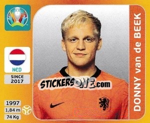 Figurina Donny van de Beek - UEFA Euro 2020 Tournament Edition. 678 Stickers version - Panini