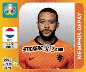 Sticker Memphis Depay - UEFA Euro 2020 Tournament Edition. 678 Stickers version n. 288 - Panini