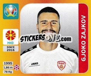 Sticker Gjoko Zajkov - UEFA Euro 2020 Tournament Edition. 678 Stickers version n. 297 - Panini