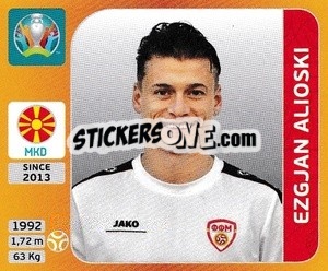 Sticker Ezgjan Alioski - UEFA Euro 2020 Tournament Edition. 678 Stickers version n. 299 - Panini