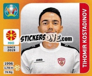 Sticker Tihomir Kostadinov - UEFA Euro 2020 Tournament Edition. 678 Stickers version - Panini