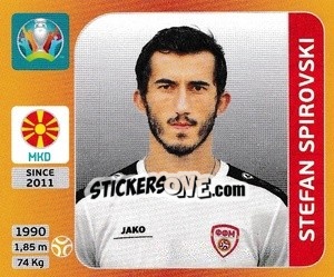 Sticker Stefan Spirovski - UEFA Euro 2020 Tournament Edition. 678 Stickers version - Panini