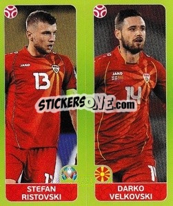 Cromo Stefan Ristovski / Darko Velkovski - UEFA Euro 2020 Tournament Edition. 678 Stickers version - Panini