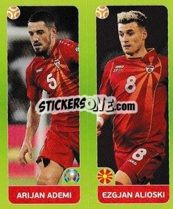 Sticker Arijan Ademi / Ezgjan Alioski - UEFA Euro 2020 Tournament Edition. 678 Stickers version - Panini
