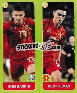 Sticker Enis Bardhi / Eljif Elmas - UEFA Euro 2020 Tournament Edition. 678 Stickers version - Panini