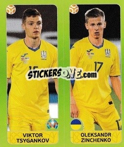 Cromo Viktor Tsygankov / Oleksandr Zinchenko - UEFA Euro 2020 Tournament Edition. 678 Stickers version - Panini