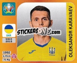Figurina Oleksandr Karavaev - UEFA Euro 2020 Tournament Edition. 678 Stickers version - Panini