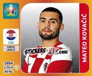 Figurina Mateo Kovacic - UEFA Euro 2020 Tournament Edition. 678 Stickers version - Panini