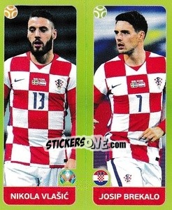 Sticker Nikola Vlašic / Josip Brekalo - UEFA Euro 2020 Tournament Edition. 678 Stickers version - Panini