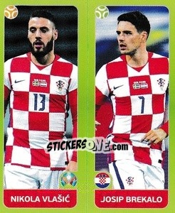 Sticker Nikola Vlašic / Josip Brekalo - UEFA Euro 2020 Tournament Edition. 678 Stickers version n. 372 - Panini