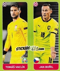 Sticker Tomáš Vaclík / Jan Bořil - UEFA Euro 2020 Tournament Edition. 678 Stickers version - Panini