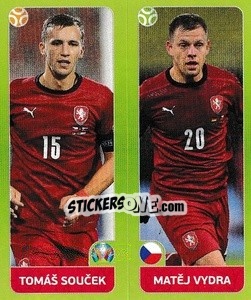 Cromo Tomáš Soucek / Matěj Vydra - UEFA Euro 2020 Tournament Edition. 678 Stickers version - Panini